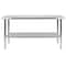 Flash Furniture 60"W Stainless 18 Gauge Work Table - Undershelf NH-WT-2460-GG - alternate 4
